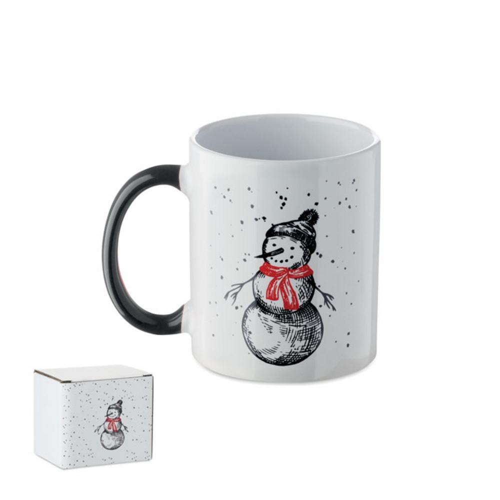 Ceramiczny kubek 300ml FESTIMUG – czarny/czerwony cx1571-83 Ceramiczny kubek 300ml FESTIMUG - czarny/czerwony