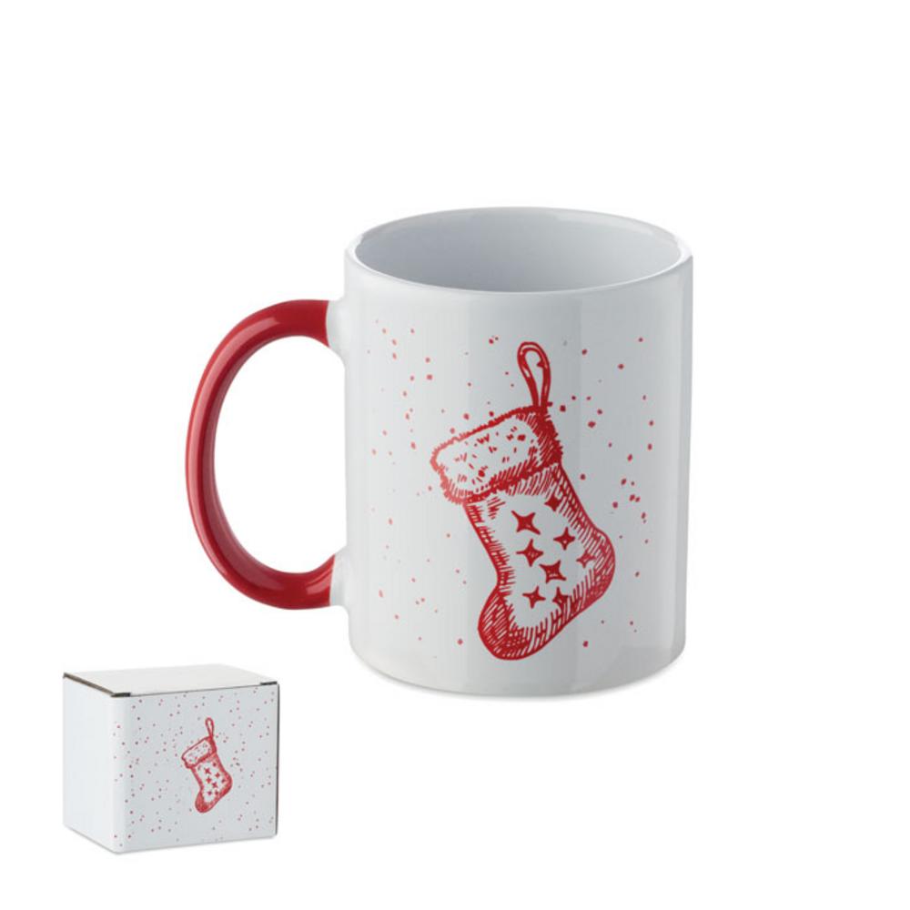 Ceramiczny kubek 300ml FESTIMUG – czerwony cx1571-05 Ceramiczny kubek 300ml FESTIMUG - czerwony