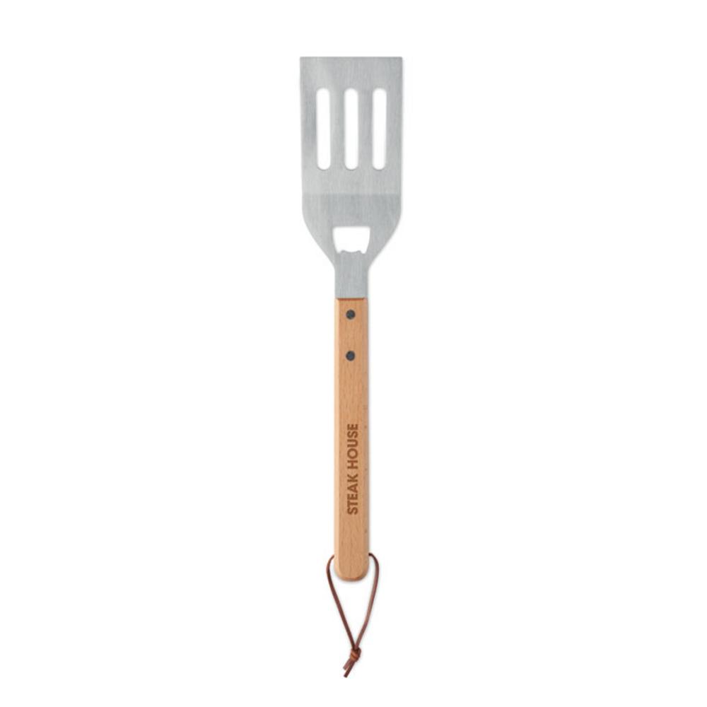 Gadżety do grilla z logo – łopatka z drewna bukowego opencook mo2796-40-print Łopatka z drewna bukowego OPENCOOK mo2796-40-print