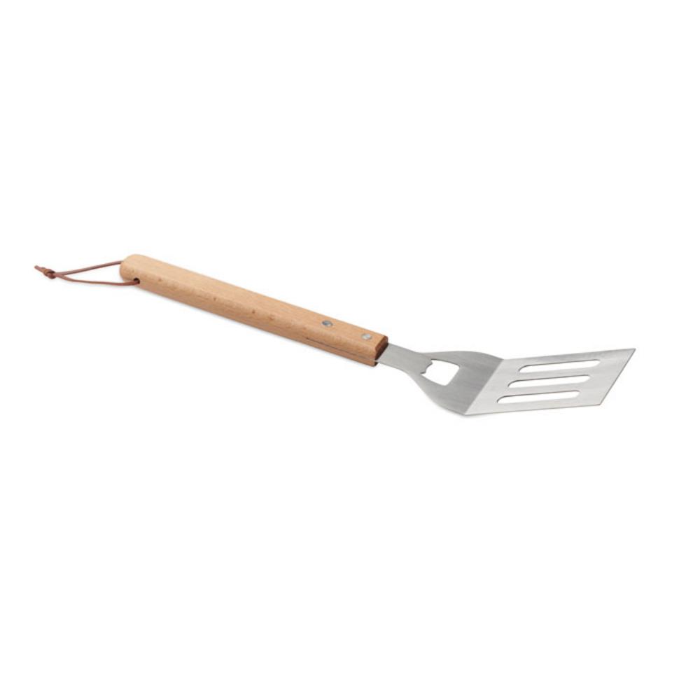 Gadżety do grilla z logo – łopatka z drewna bukowego opencook mo2796-40-side Łopatka z drewna bukowego OPENCOOK mo2796-40-side