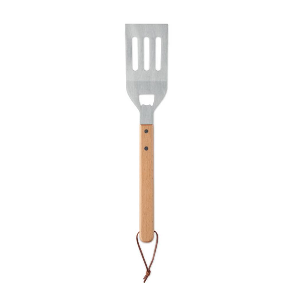Gadżety do grilla z logo – łopatka z drewna bukowego opencook mo2796-40 Łopatka z drewna bukowego OPENCOOK mo2796-40