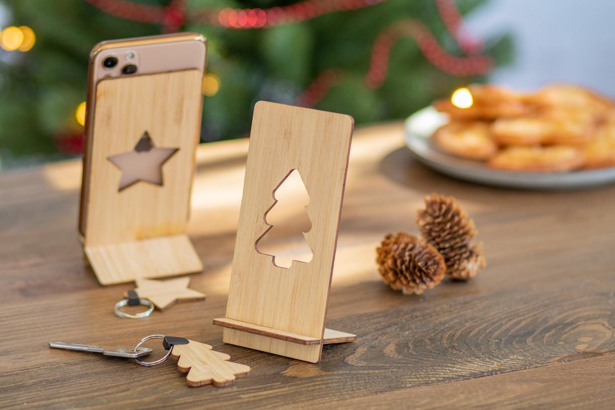 Gadżety świąteczne z logo – kannykka świąteczny uchwyt na telefon AP716503-A__DG2 Kannykka świąteczny uchwyt na telefon AP716503-A__DG2
