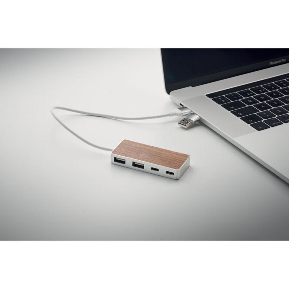 Huby usb z logo – hub usb 4 porty 27,5 cm ubah mo2387-40-detail Hub USB 4 porty 27,5 cm UBAH mo2387-40-detail