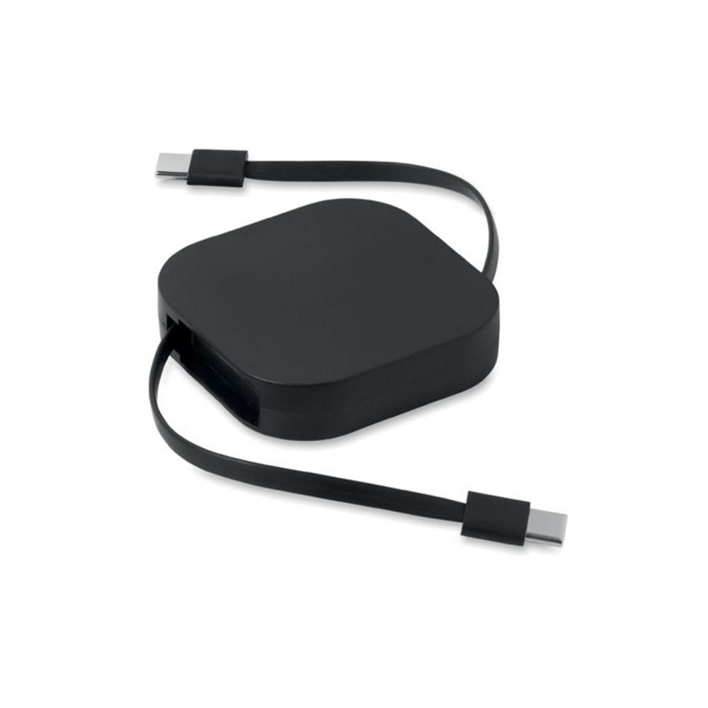 Kable usb z logo – zwijany kabel ładujący 100 w linea 100 mo2924-03-back zwijany kabel ładujący 100 W LINEA 100 mo2924-03-back