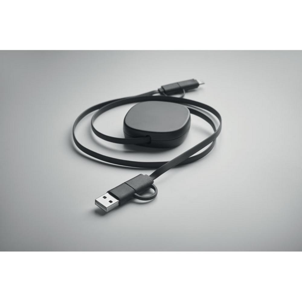 Kable usb z logo – zwijany kabel ładujący o mocy 6 linea mo2425-03-detail Zwijany kabel ładujący o mocy 6 LINEA mo2425-03-detail