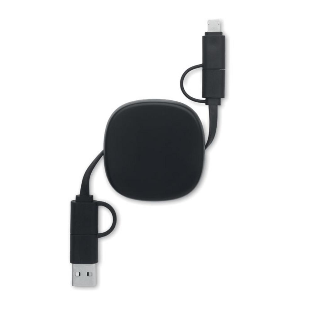 Kable usb z logo – zwijany kabel ładujący o mocy 6 linea mo2425-03-side Zwijany kabel ładujący o mocy 6 LINEA mo2425-03-side