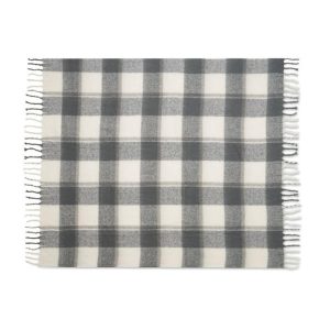 Koc moherowy w kratę QUET mo2382-07-side