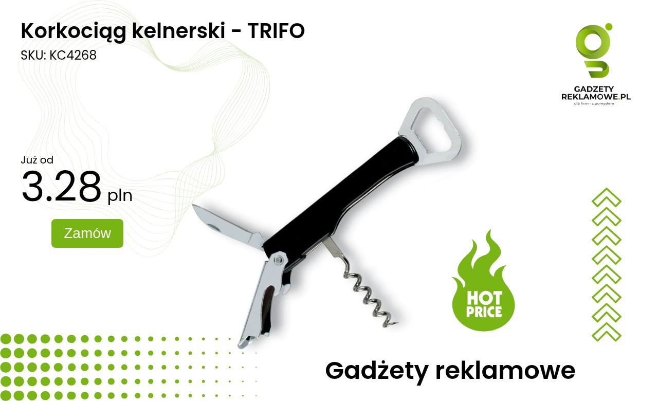 Korkociąg kelnerski - TRIFO Korkociąg kelnerski Trifo w użytkowaniu