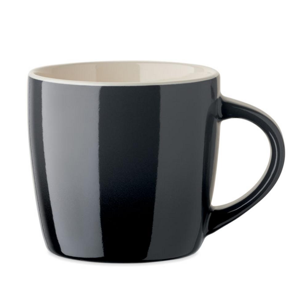 Kubek ceramiczny 300ml PEZE – kamiennoszary mo2564-15 Kubek ceramiczny 300ml PEZE - kamiennoszary