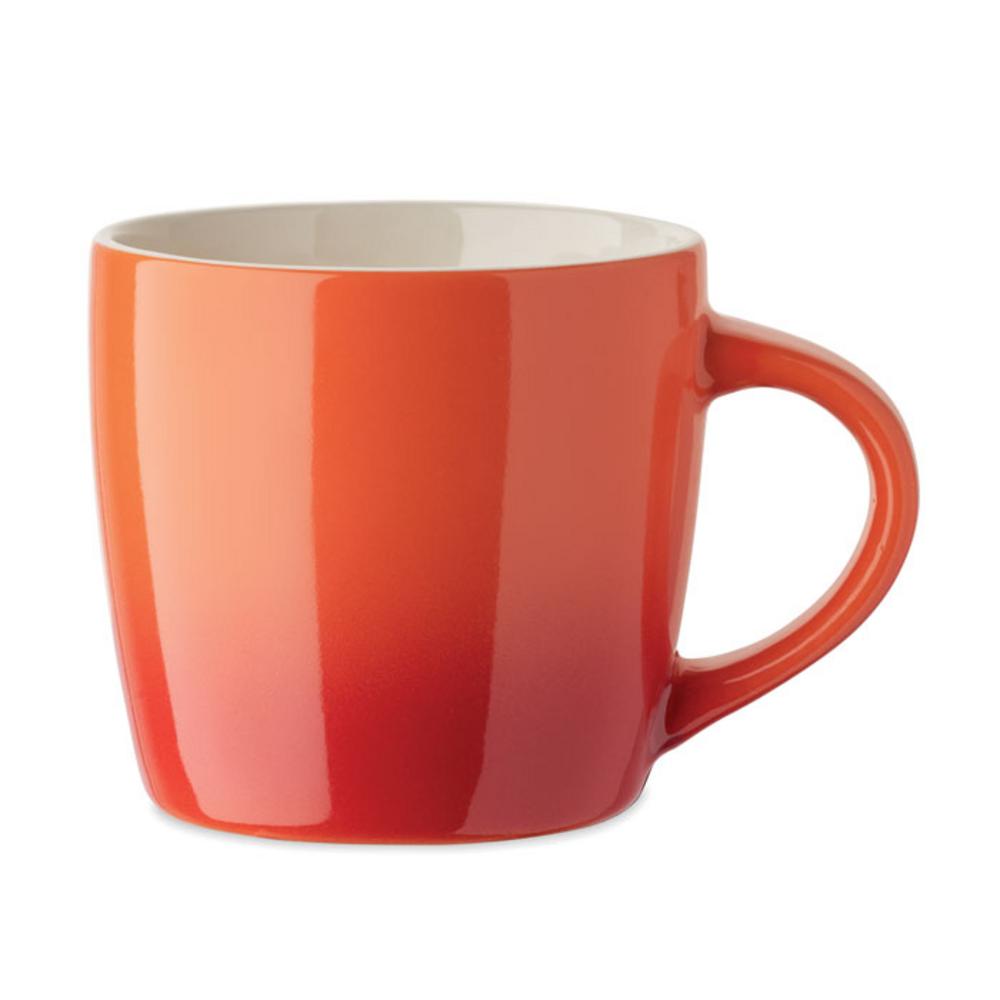 Kubek ceramiczny 300ml PEZE – pomarańczowy mo2564-10 Kubek ceramiczny 300ml PEZE - pomarańczowy