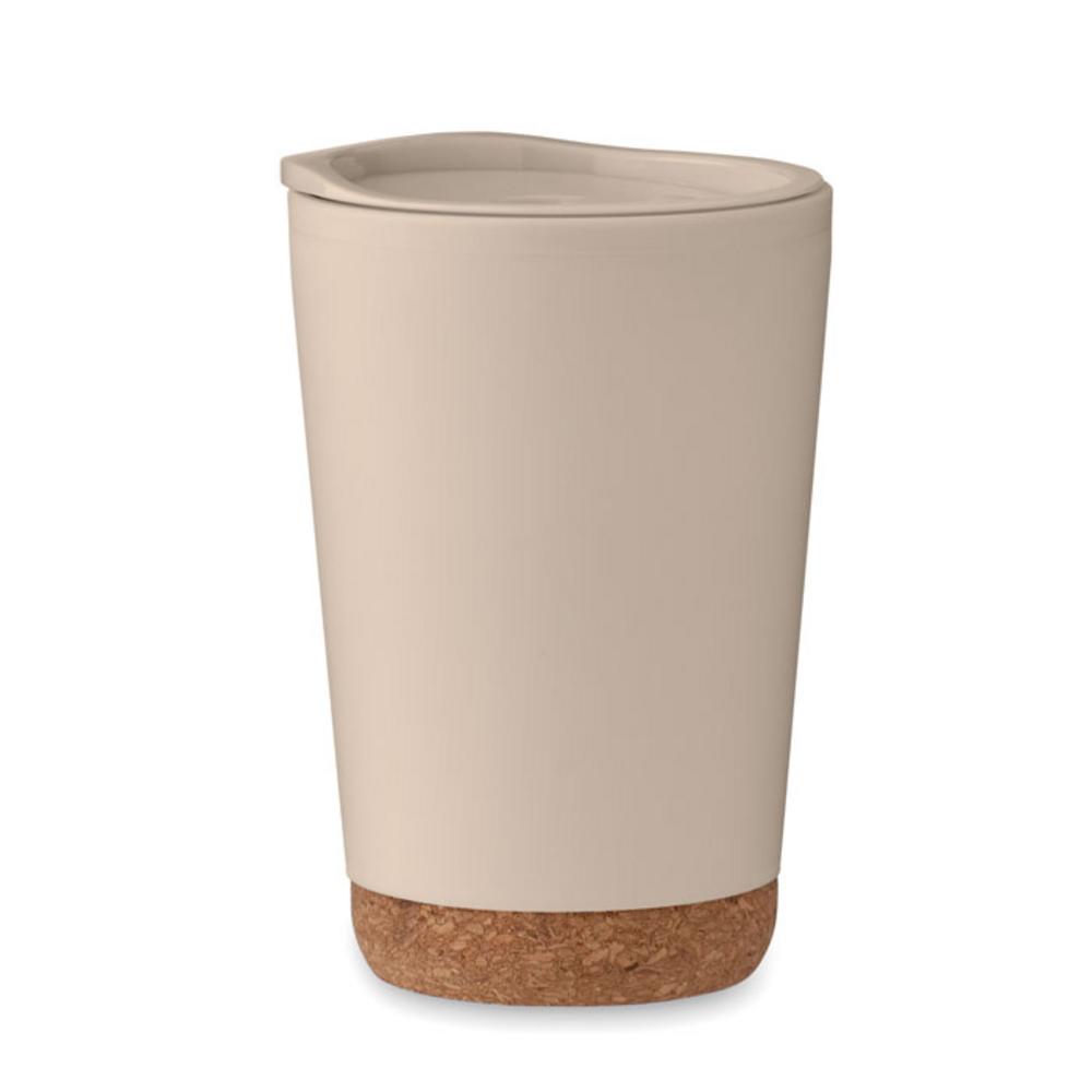 Kubek dwuścienny 300 ml CO – beżowy mo2446-13 Kubek dwuścienny 300 ml CO - beżowy