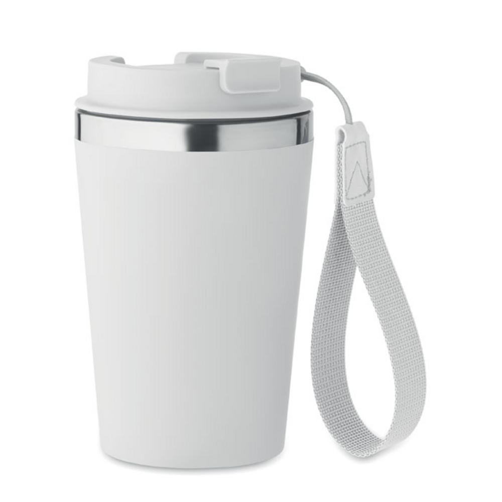 Kubek dwuścienny 350 ml TOPAZ – biały mo2317-06 Kubek dwuścienny 350 ml TOPAZ - biały