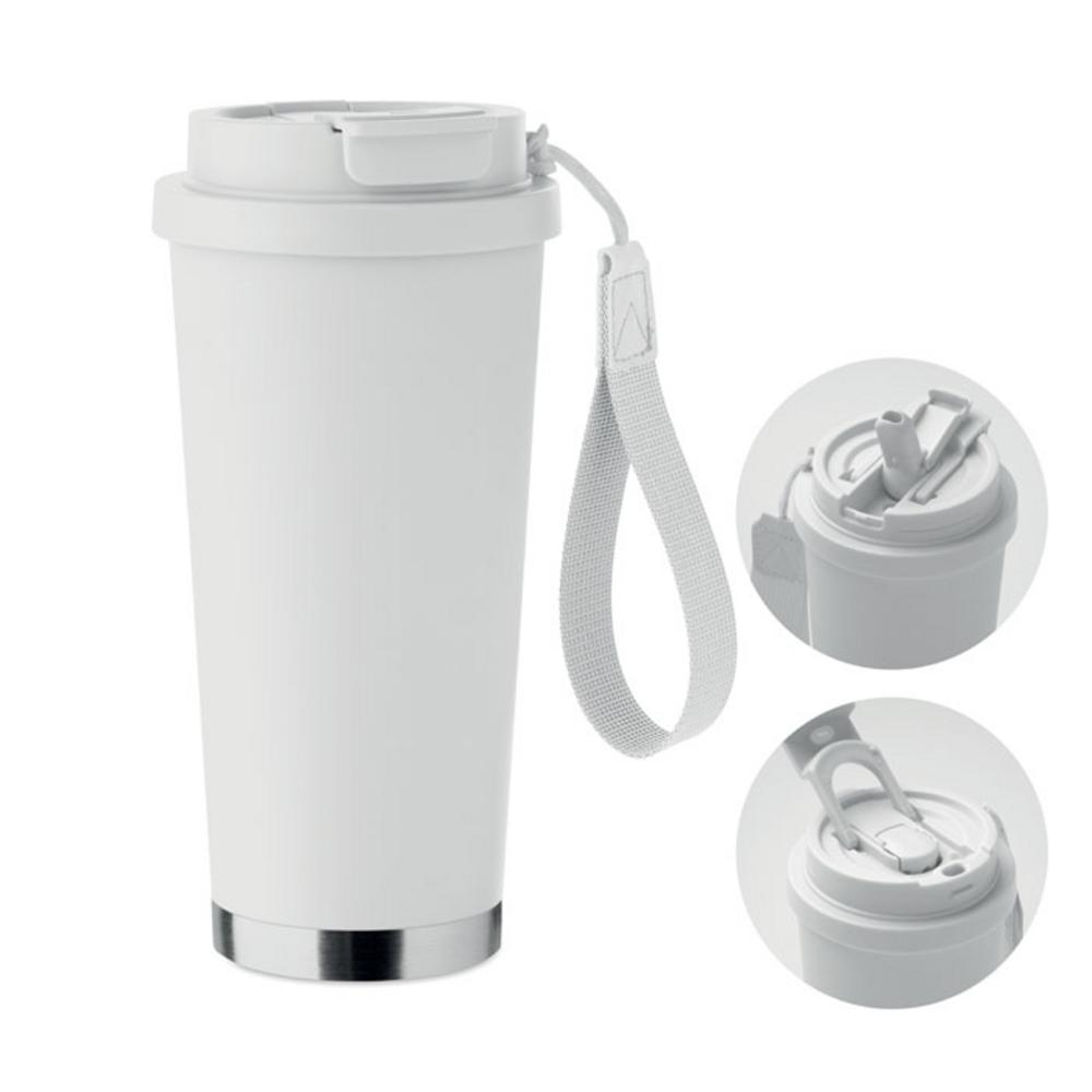 Kubek dwuścienny 500 ml TOPAZ LARGE – biały mo2662-06 Kubek dwuścienny 500 ml TOPAZ LARGE - biały