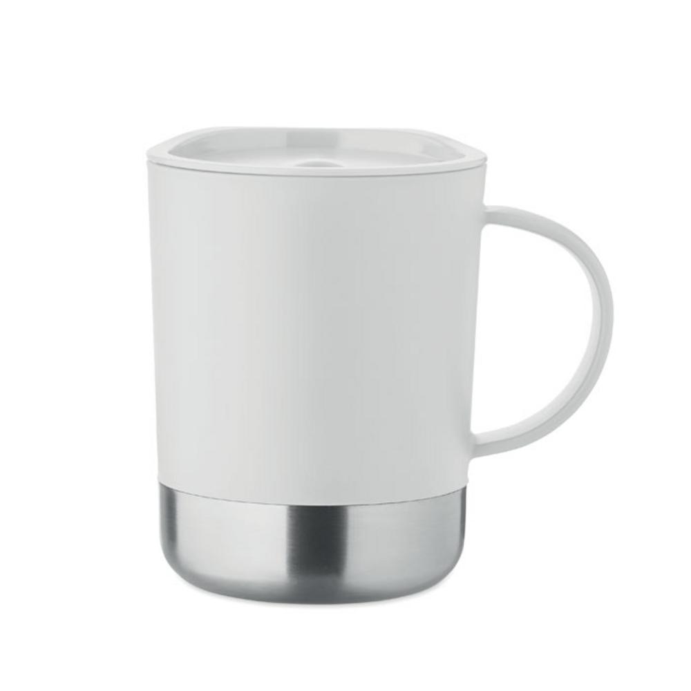 Kubek z 1 ścianką 300 ml BEAKER – biały mo2772-06 Kubek z 1 ścianką 300 ml BEAKER - biały