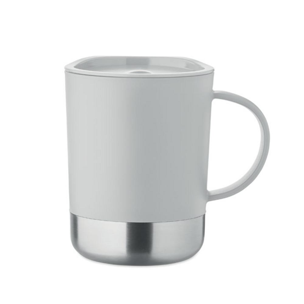 Kubek z 1 ścianką 300 ml BEAKER – szary mo2772-07 Kubek z 1 ścianką 300 ml BEAKER - szary