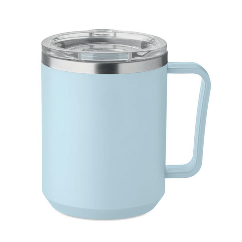 Kubek z 2 ściankami 400 ml COCOA – baby blue mo2900-66 Kubek z 2 ściankami 400 ml COCOA - baby blue