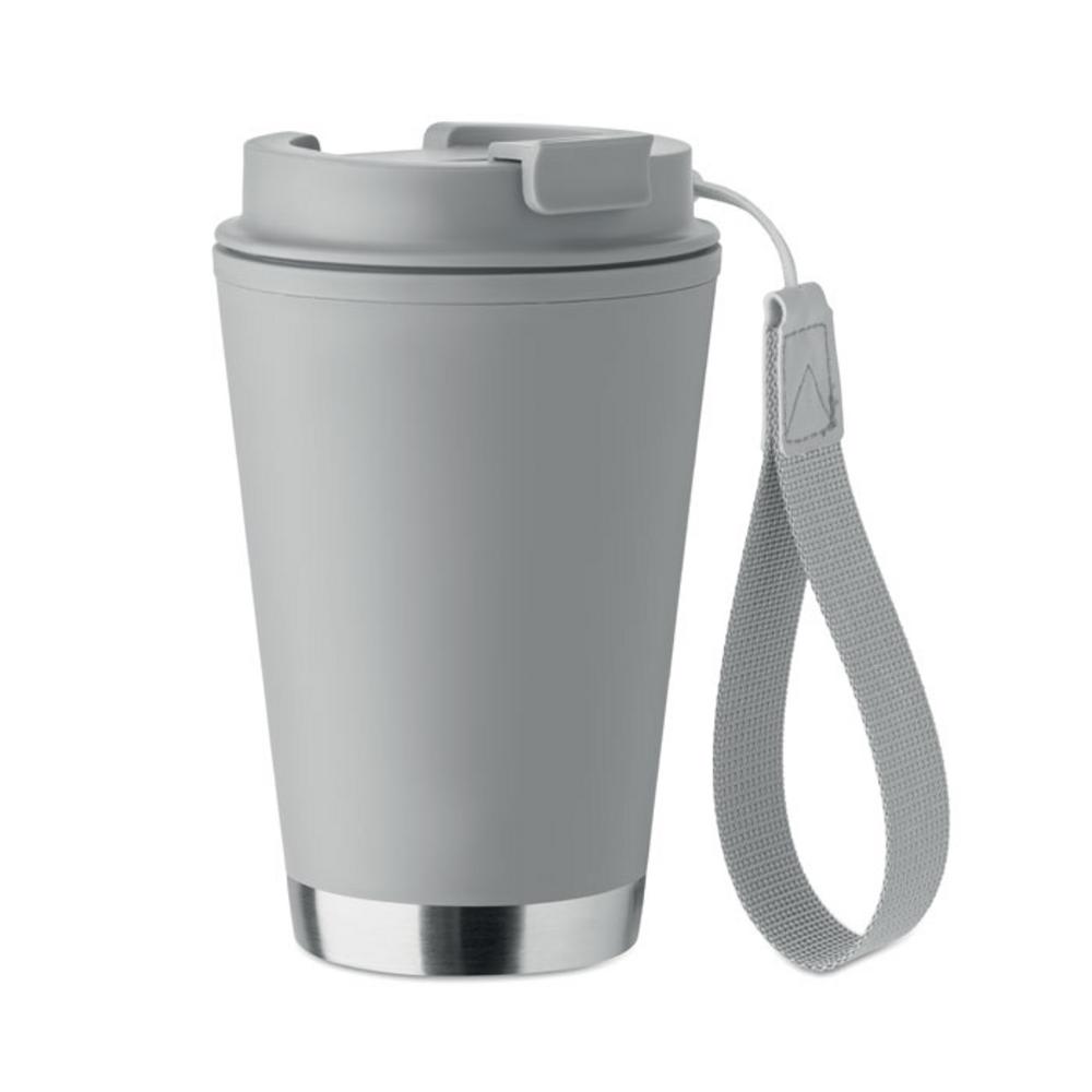 Kubek z podwójną ścianką 300 ml TOPIZ – szary mo2596-07 Kubek z podwójną ścianką 300 ml TOPIZ - szary