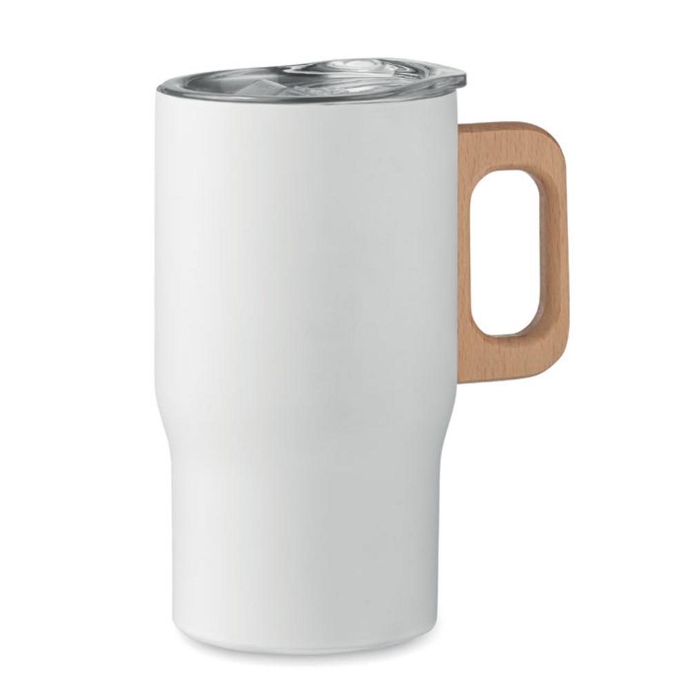 Kubek z podwójną ścianką 350 ml TUMBOO – biały mo2499-06 Kubek z podwójną ścianką 350 ml TUMBOO - biały