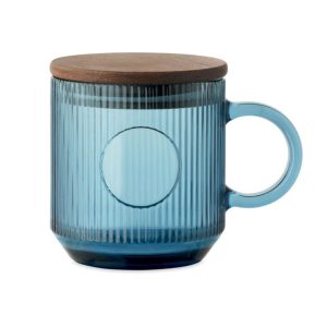Kubek szklany prążkowany 300ml VITRIO MUG mo2752-23
