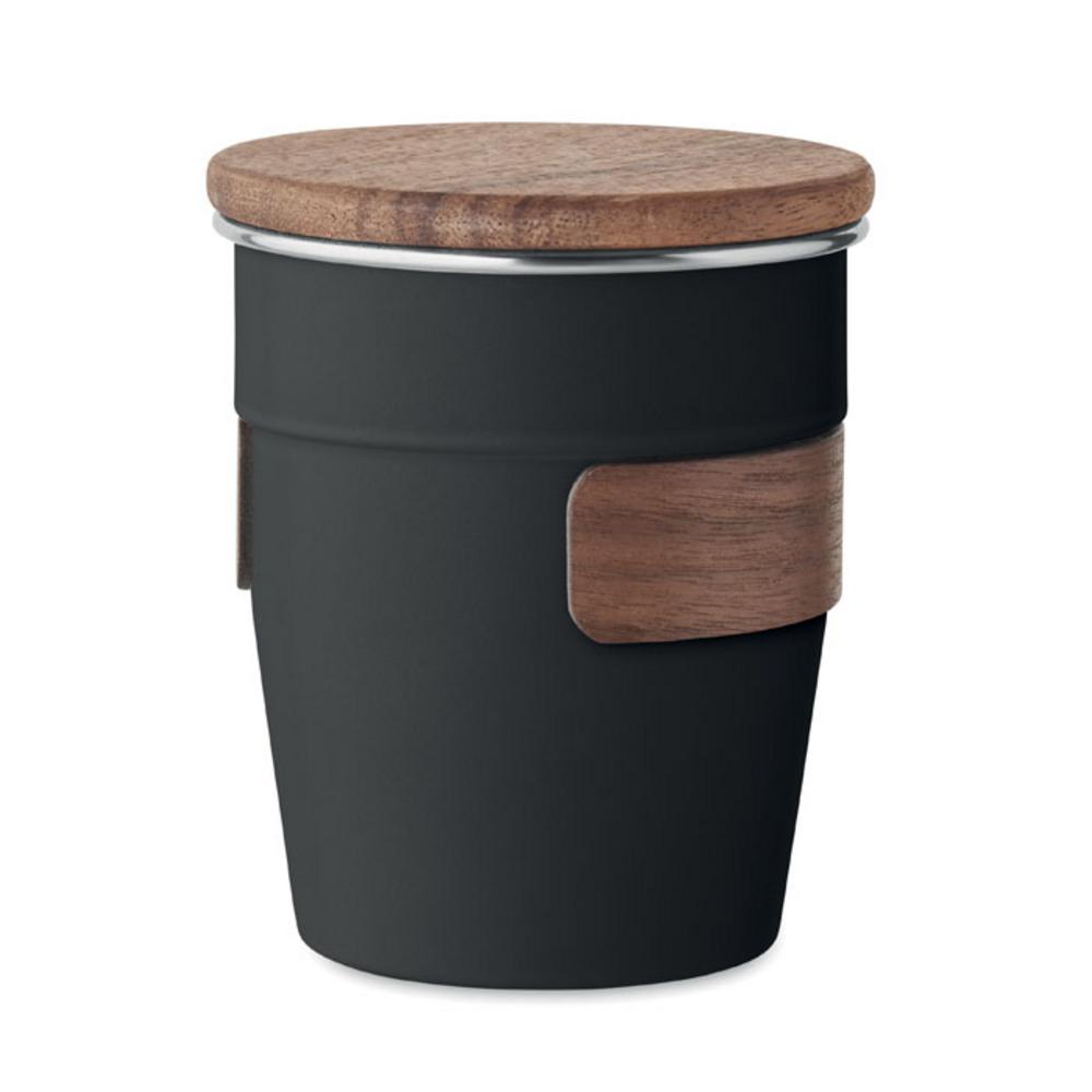 Kubki z logo – kubek z pojedynczą ścianką 350 walnut mo2322-03-open Kubek z pojedynczą ścianką 350 WALNUT mo2322-03-open