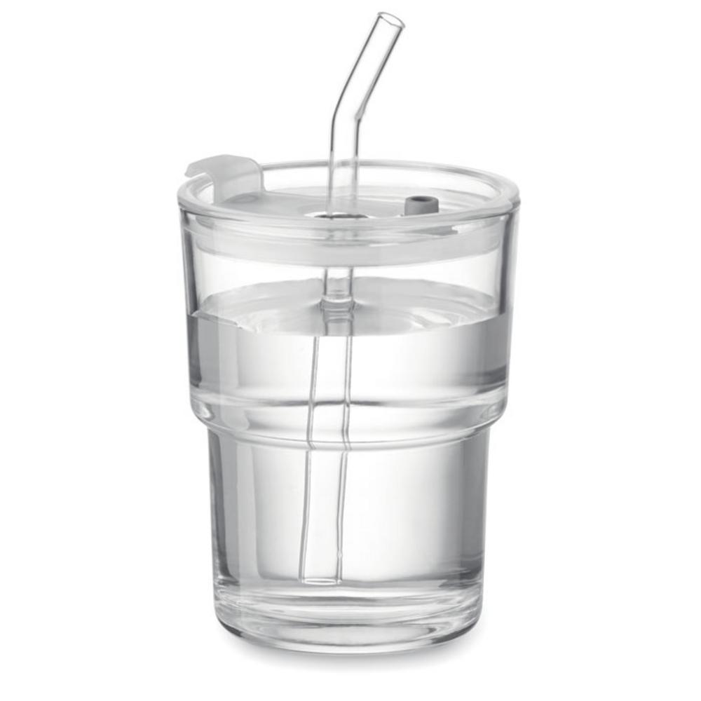 Kubki z logo – szklany kubek ze słomką 400ml sip mo2502-22-side Szklany kubek ze słomką 400ml SIP mo2502-22-side