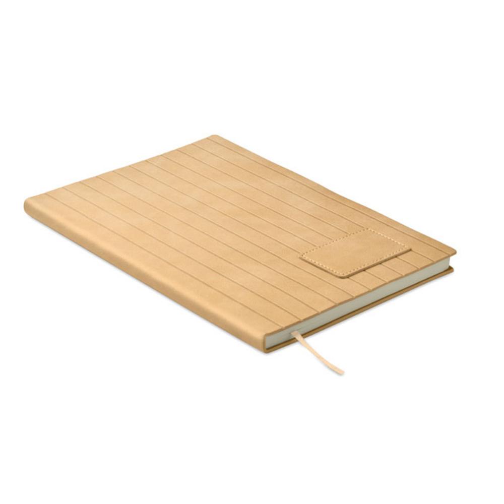Notatnik A5 z dymionego PU TINTRAY – beżowy mo2663-13 Notatnik A5 z dymionego PU TINTRAY - beżowy