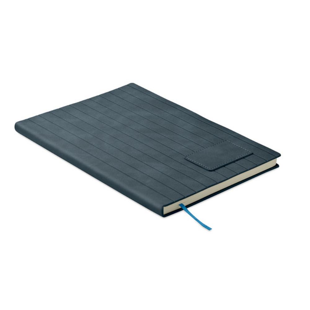 Notatnik A5 z dymionego PU TINTRAY – niebieski mo2663-04 Notatnik A5 z dymionego PU TINTRAY - niebieski
