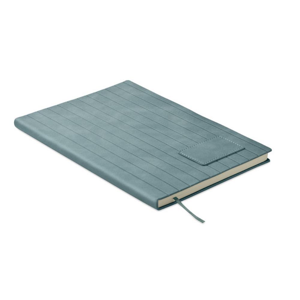 Notatnik A5 z dymionego PU TINTRAY – petrolowy mo2663-20 Notatnik A5 z dymionego PU TINTRAY - petrolowy