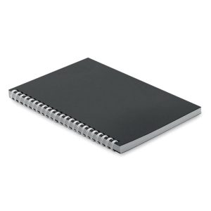 Notatnik A5 z kartonu z recykli RECARNOTE - czarny