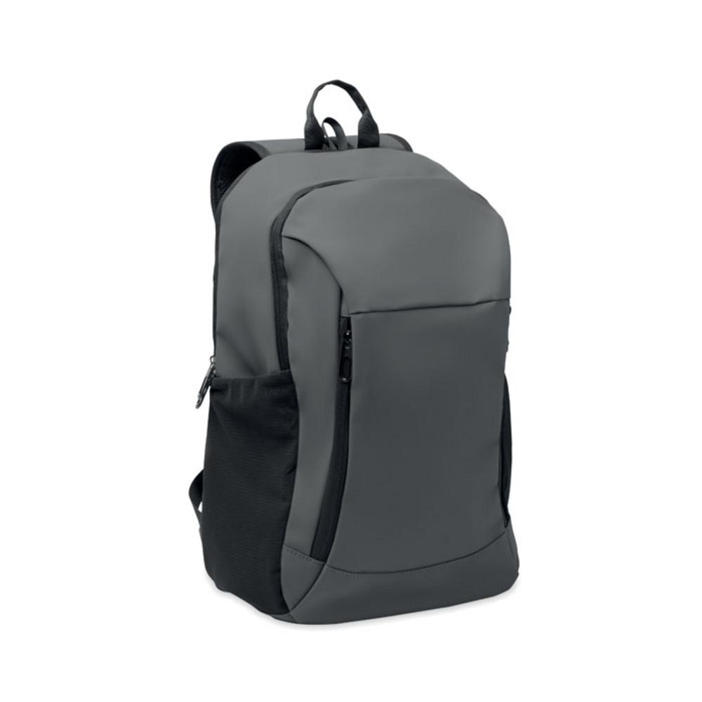 Plecak na laptop 15″ z PU KOROVIN – kamiennoszary mo2684-15 Plecak na laptop 15
