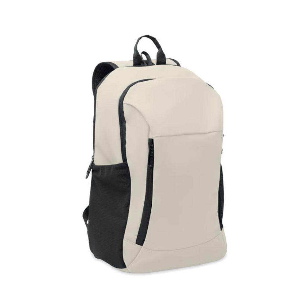 Plecak na laptop 15″ z PU KOROVIN – zgaszona biel mo2684-43 Plecak na laptop 15
