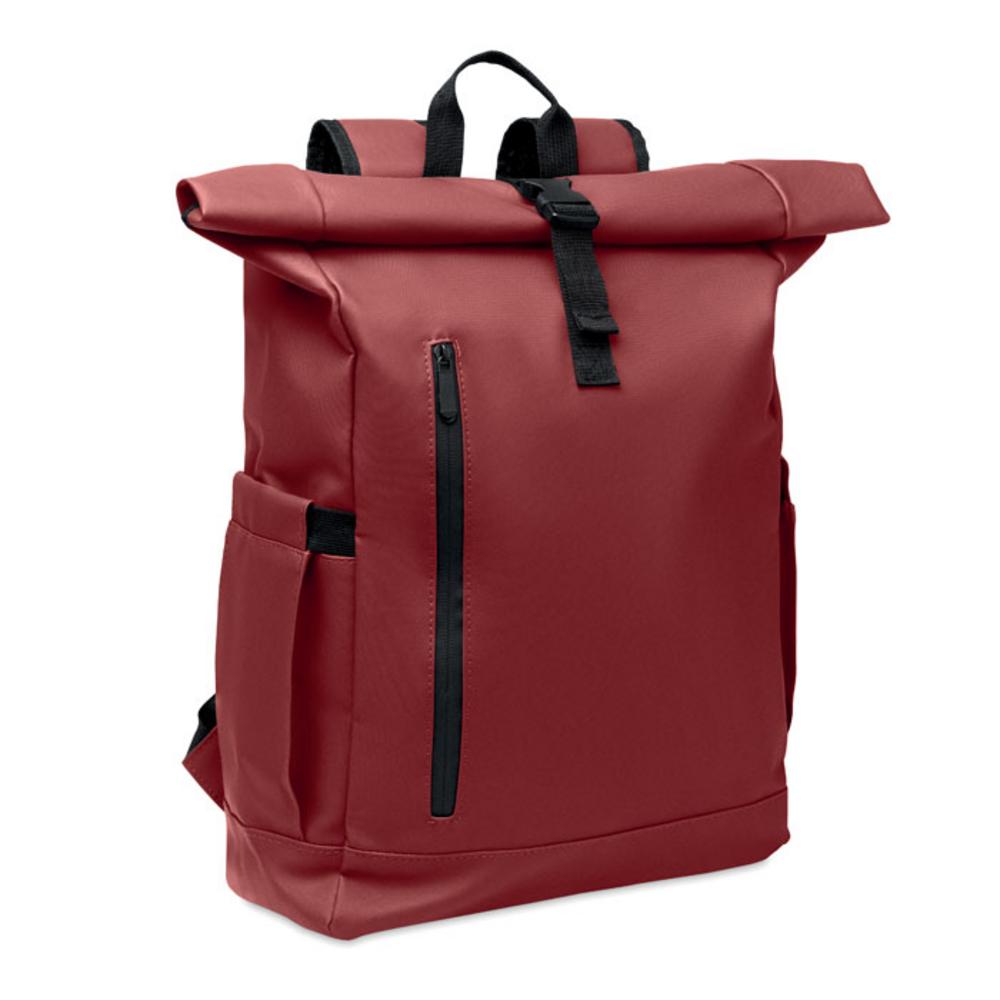 Plecak na laptopa Rolltop 600D BANGKOK ROLL – burgundowy mo2643-02 Plecak na laptopa Rolltop 600D BANGKOK ROLL - burgundowy