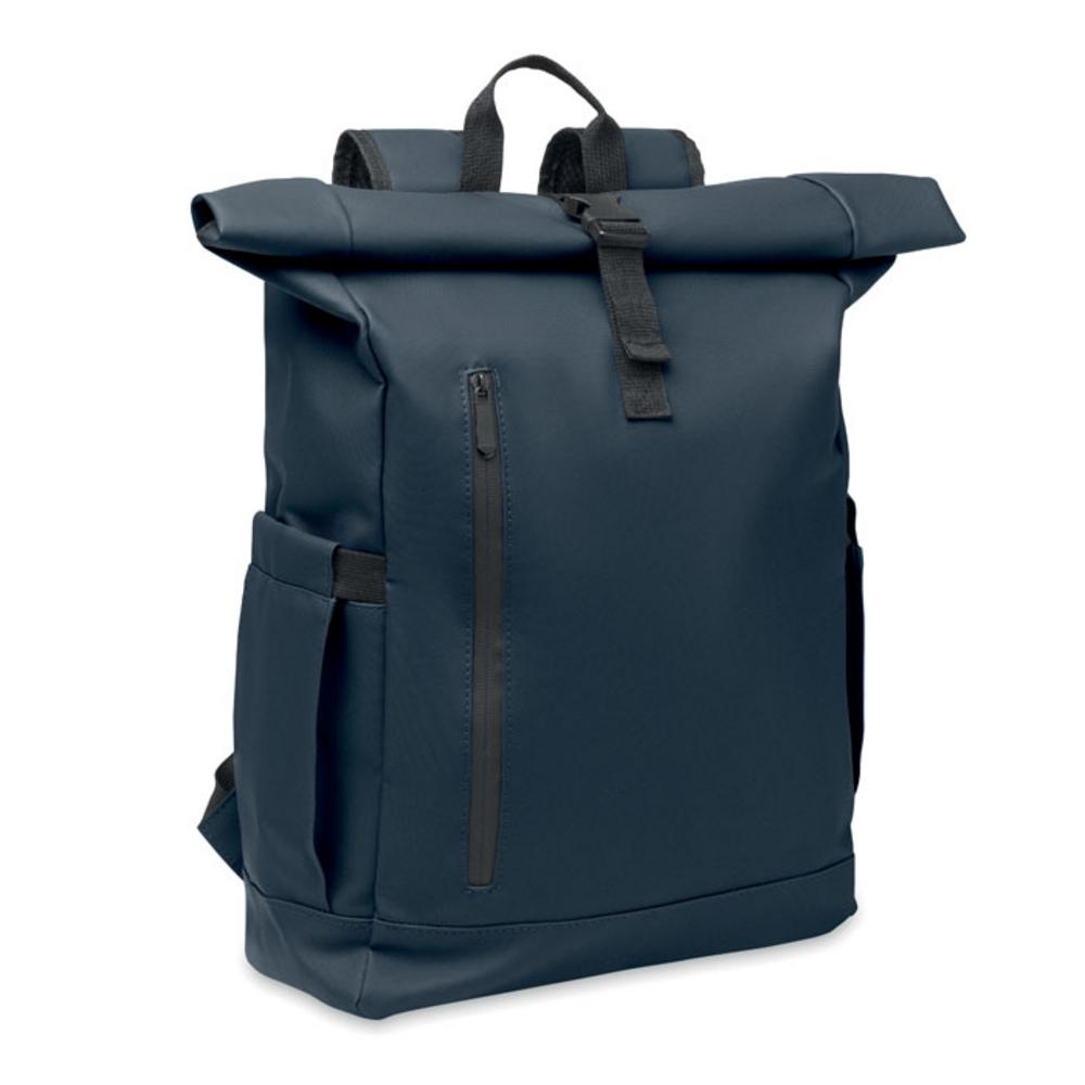 Plecak na laptopa Rolltop 600D BANGKOK ROLL – niebieski mo2643-04 Plecak na laptopa Rolltop 600D BANGKOK ROLL - niebieski
