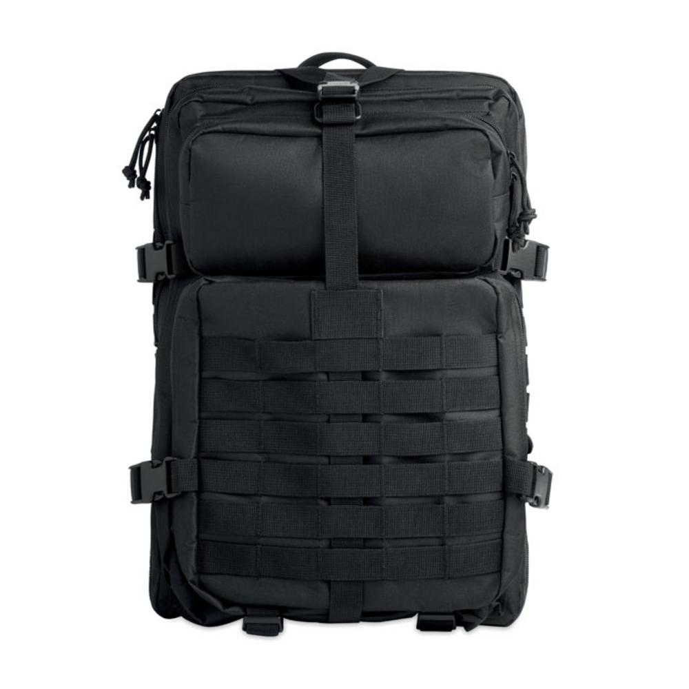 Plecaki z logo – plecak outdoorowy 600d rpet carryconfi mo2970-03-side Plecak outdoorowy 600D RPET CARRYCONFI mo2970-03-side