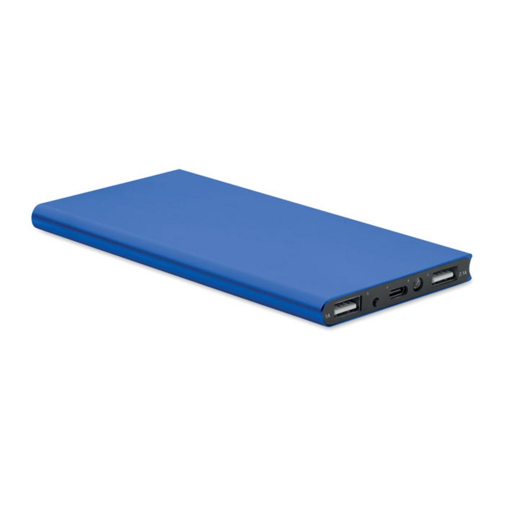 Power bank 8000 mAh POWERFLAT8C – niebieski mo2340-37 Power bank 8000 mAh POWERFLAT8C - niebieski