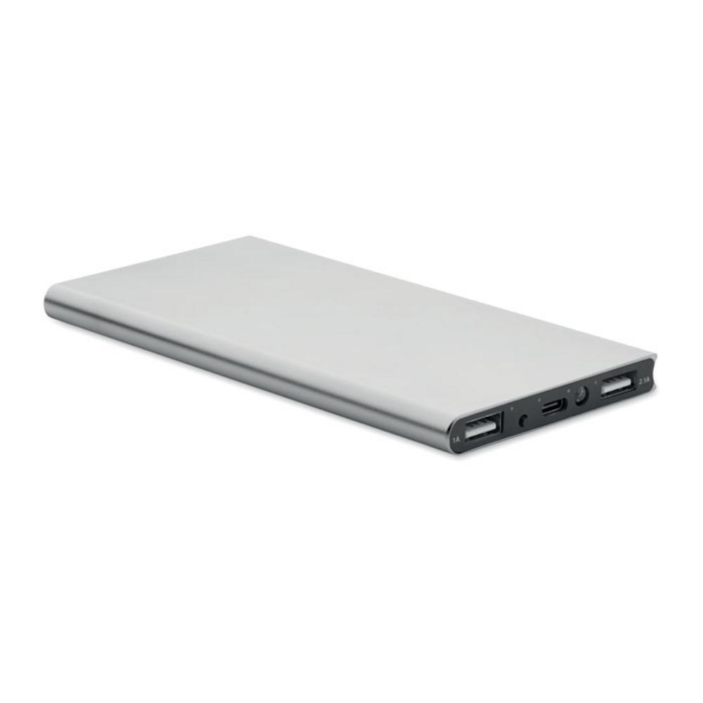 Power bank 8000 mAh POWERFLAT8C – srebrny mo2340-16 Power bank 8000 mAh POWERFLAT8C - srebrny