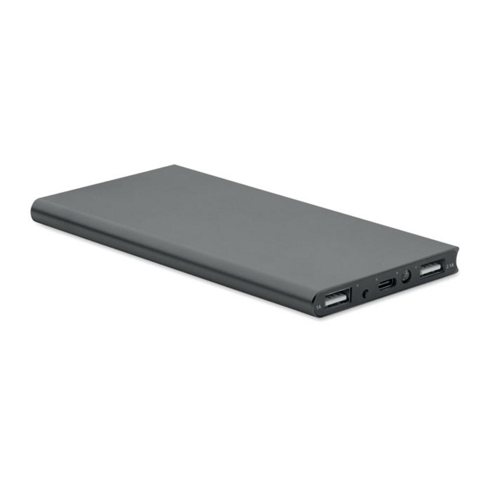 Power bank 8000 mAh POWERFLAT8C – tytanowy mo2340-18 Power bank 8000 mAh POWERFLAT8C - tytanowy