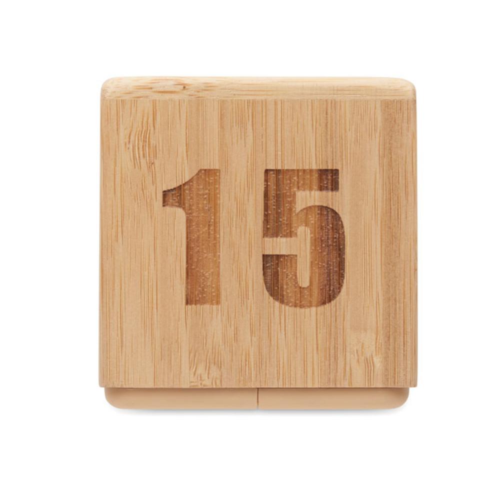 Produkty higieny osobistej z logo – bambusowy zegar z funkcją drzem curt mo2933-40-picture1 Bambusowy zegar z funkcją drzem CURT mo2933-40-picture1