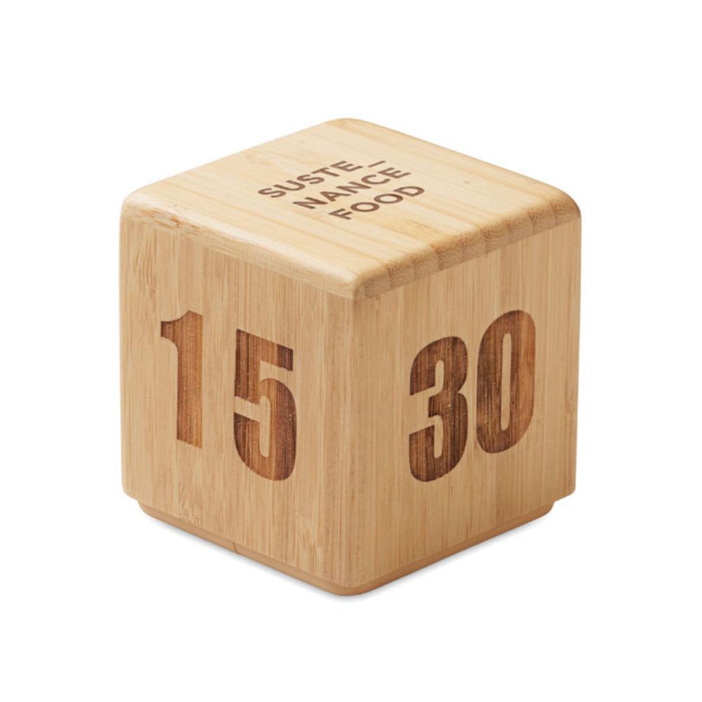 Produkty higieny osobistej z logo – bambusowy zegar z funkcją drzem curt mo2933-40-print Bambusowy zegar z funkcją drzem CURT mo2933-40-print