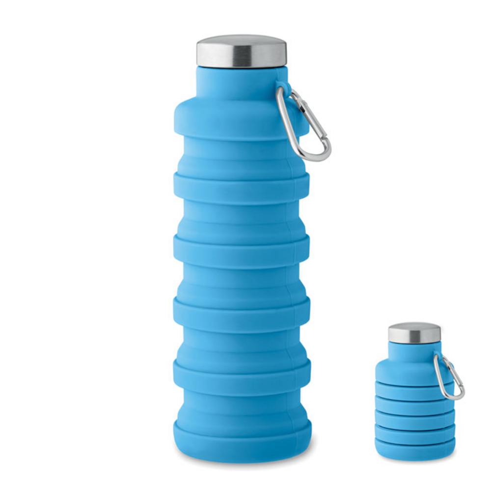 Składana butelka 500 ml KOLAPSI – błękitna mo2548-66 Składana butelka 500 ml KOLAPSI - błękitna