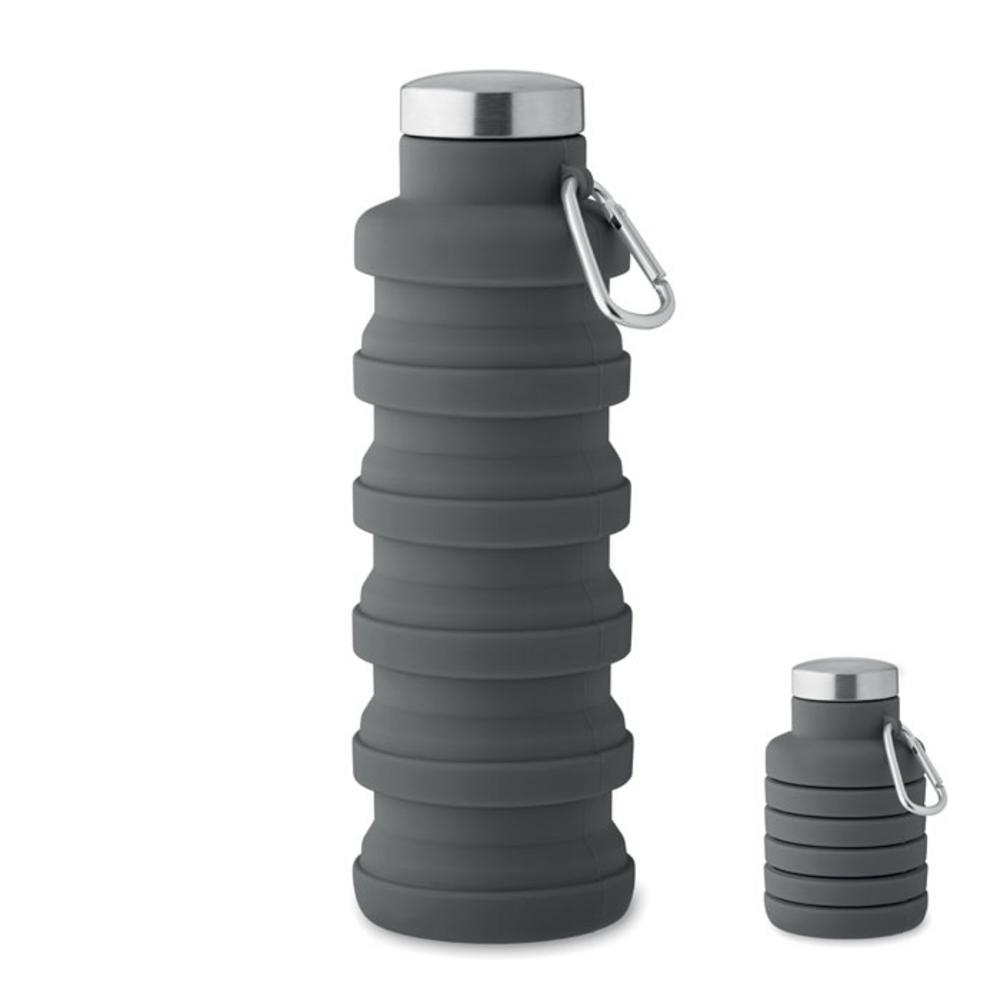 Składana butelka 500 ml KOLAPSI – ciemnoszara mo2548-15 Składana butelka 500 ml KOLAPSI - ciemnoszara