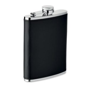 Smukła piersiówka 200 ml SLIMMY - czarna