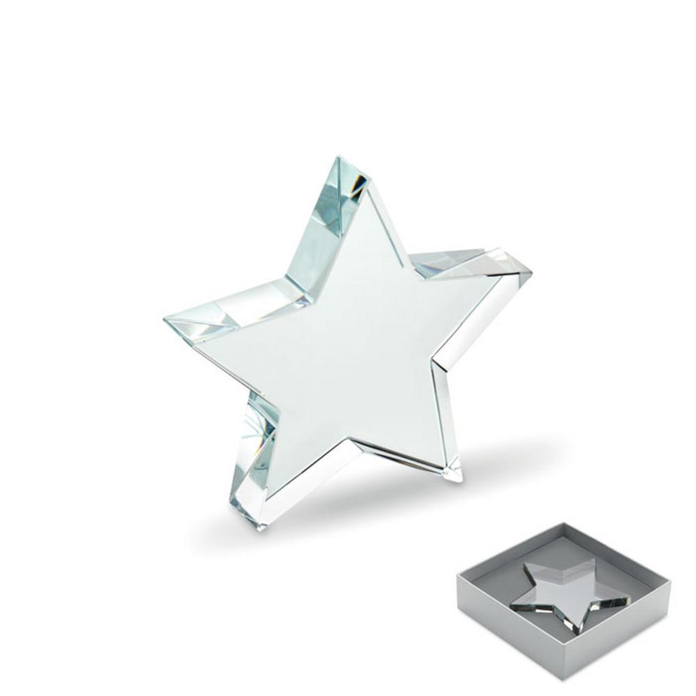 Szklana statuetka gwiazda STARWARD - przezroczysta