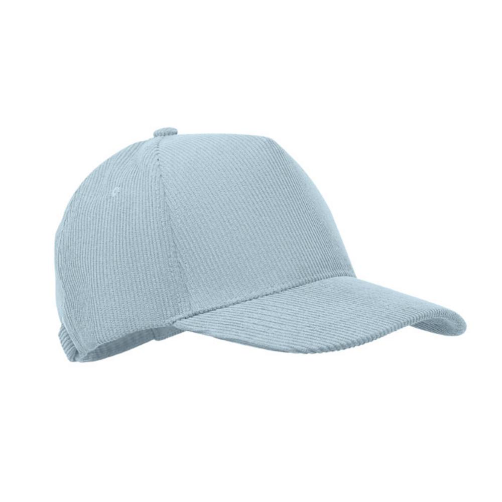 Sztruksowa czapka z daszkiem WALE – baby blue mo2879-66 Sztruksowa czapka z daszkiem WALE - baby blue
