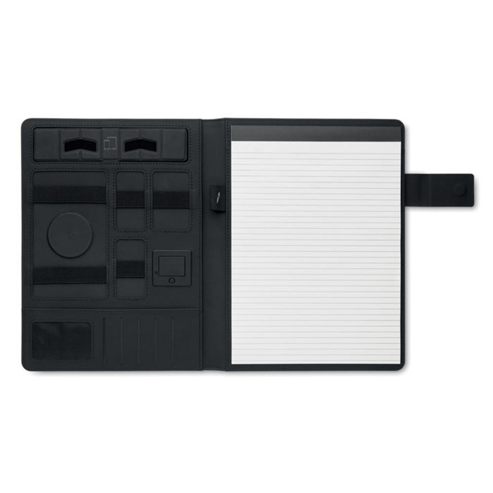 Teczki z logo – teczka a4 z bezprzewodową ładow burgus mo2495-03-back Teczka A4 z bezprzewodową ładow BURGUS mo2495-03-back