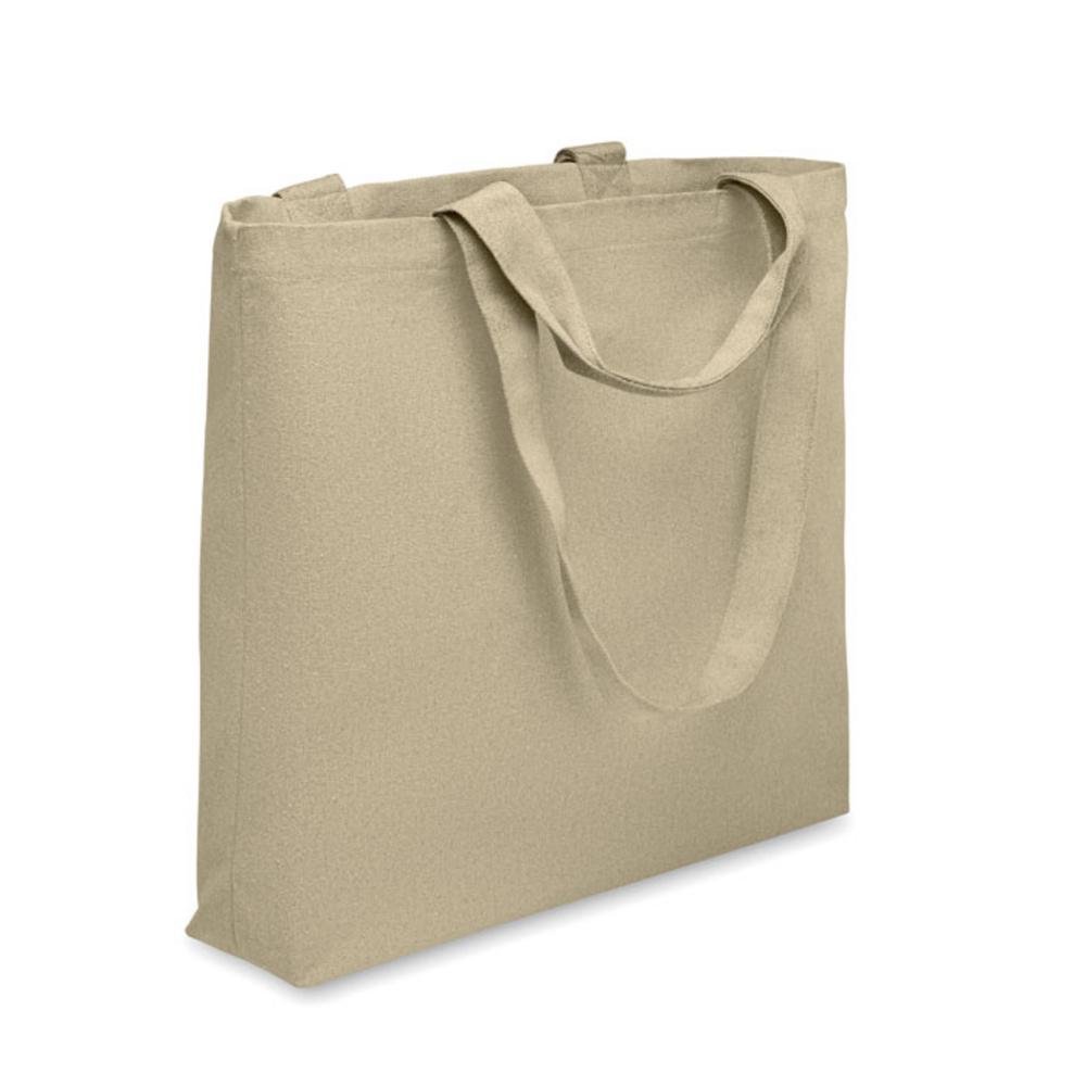Torba plażowa z płótna 320 gr/m MALDI BEACH – khaki mo2485-39 Torba plażowa z płótna 320 gr/m MALDI BEACH - khaki