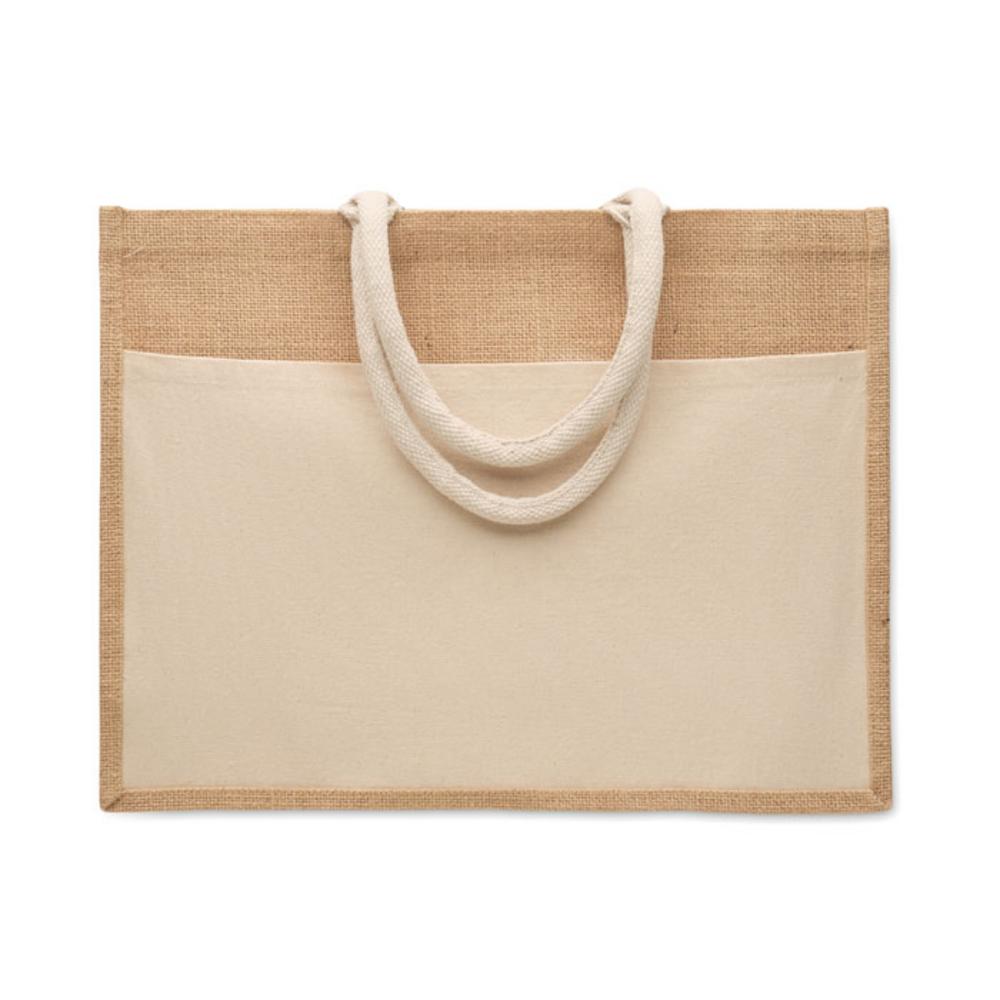 Torby na zakupy z logo – jutowa torba na zakupy baga mo2858-13-back Jutowa torba na zakupy BAGA mo2858-13-back