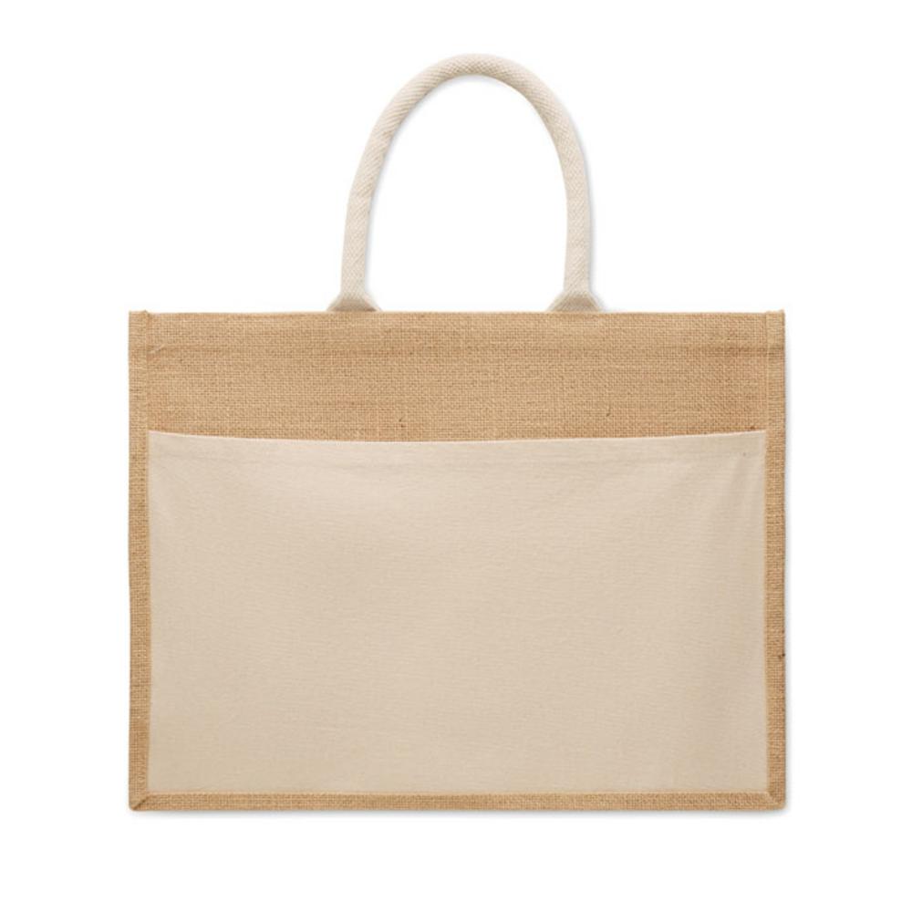 Torby na zakupy z logo – jutowa torba na zakupy baga mo2858-13-side Jutowa torba na zakupy BAGA mo2858-13-side