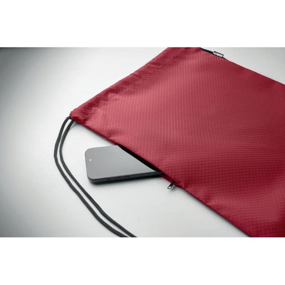 Torby na zakupy z logo – worek ze sznurkiem 420d rpet daykit mo2920-02-open Worek ze sznurkiem 420D RPET DAYKIT mo2920-02-open