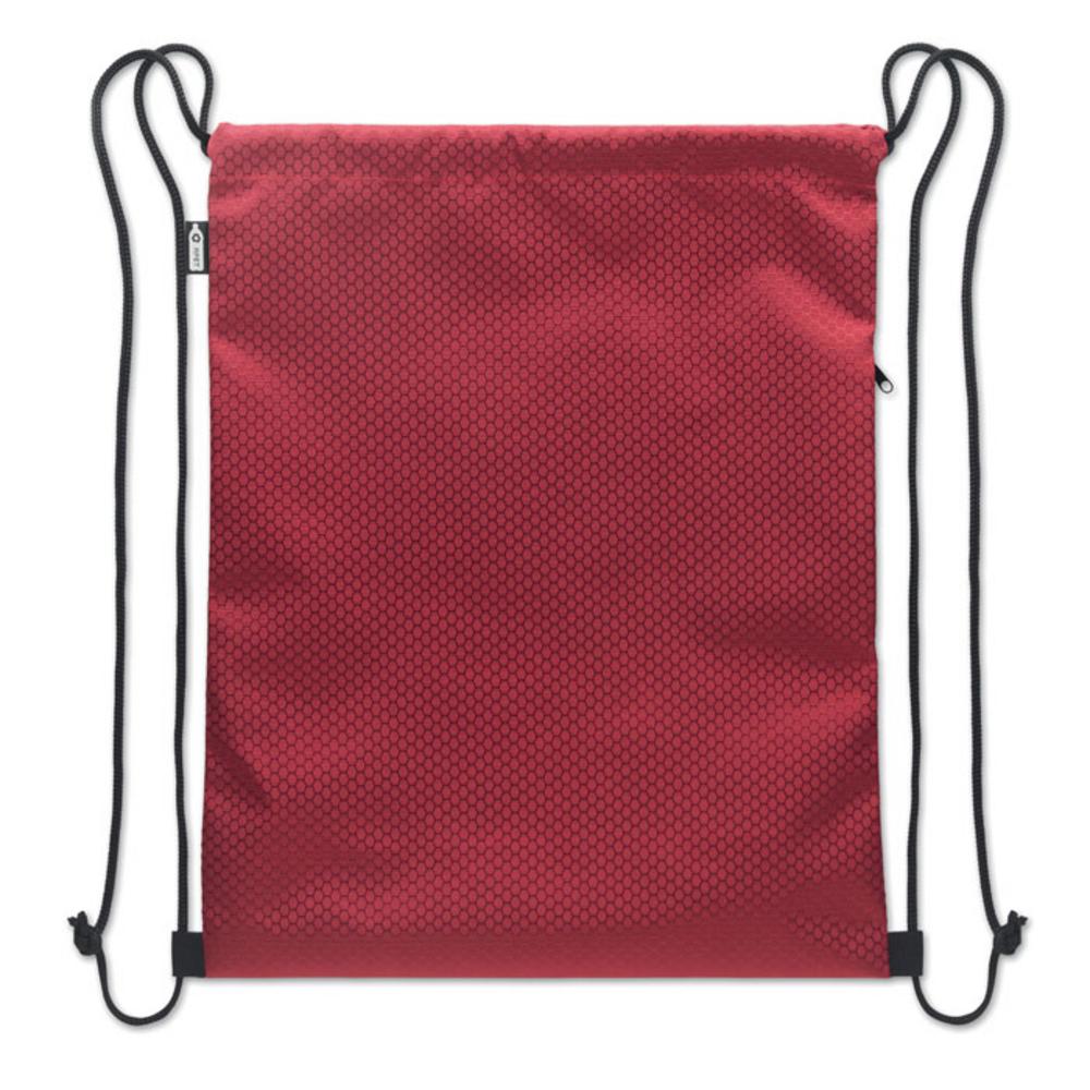 Torby na zakupy z logo – worek ze sznurkiem 420d rpet daykit mo2920-02-side Worek ze sznurkiem 420D RPET DAYKIT mo2920-02-side